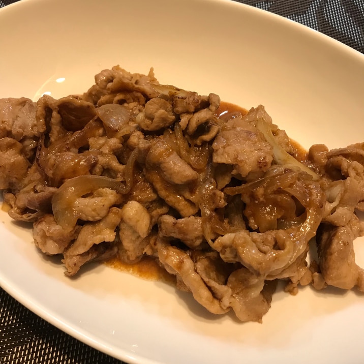 豚コマ肉で!絶品、生姜焼き!